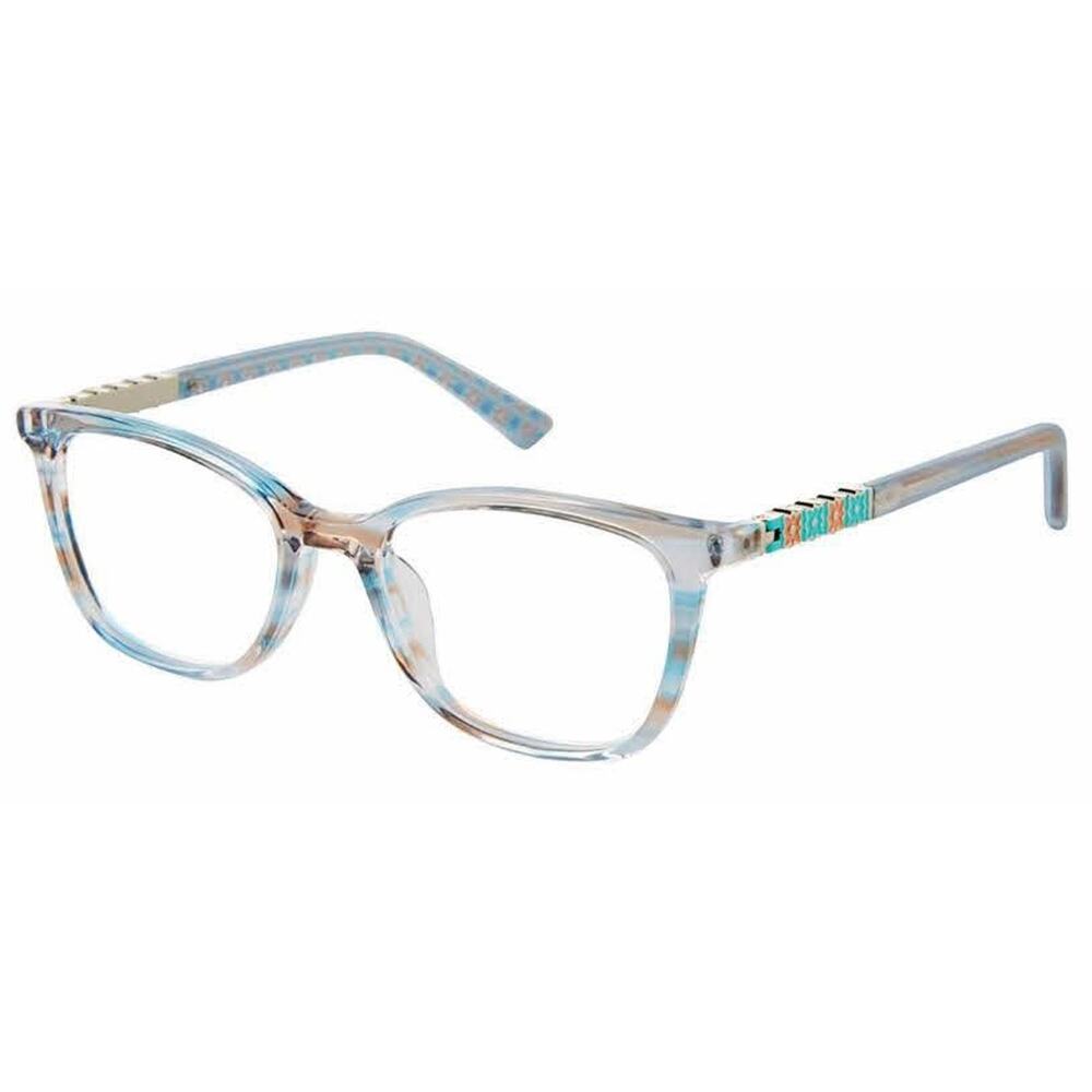 NICOLE MILLER YOUTH GIRLS AMELIA C02 TEAL CATEYE EYEGLASSES FRAMES 47-16-125